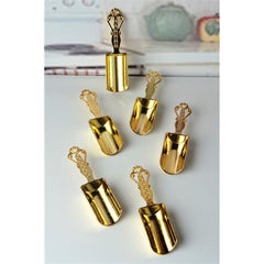 Takaz Global Vintage El Yapımı Gold 6 lı Baharat Ölçü Kaşığı Seti
