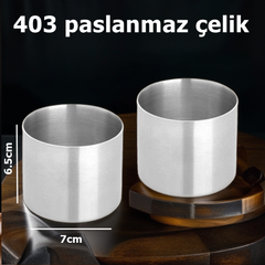 Paslanmaz Çelik Stick Şekerlik 2 li SET