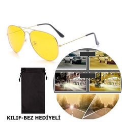 Takaz Global Metal Çerçeve Gece Sürüş ve Sis Gözlüğü