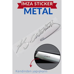 Takaz Global Metal 8.5 Cm Atatürk İmzası Sticker