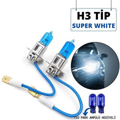 Takaz Global H3 Tip Beyaz Işık Far Ampül T10 Park Ampül Seti  428632