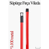 Takaz Global Bentles Kırmızı Metal Mop Süpürge Sapı