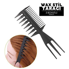 Takaz Global Nano Karbon Afro Stil Wax Stil Tarağı