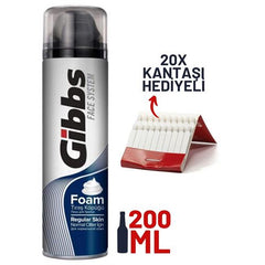 Gibbs 200 Ml Tıraş Köpüğü 20 Adet Kantaşı Seti