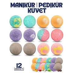 Takaz Global 12 ADET Pedikür Manikür Banyo Bombası Topu