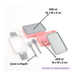 Takaz Global Pianca 2 Katlı Yemek Kabı 4 lü Set 717978
