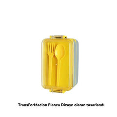 Takaz Global Pianca 2 Katlı Yemek Kabı 4 lü Set 717978