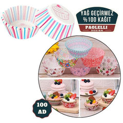 Takaz Global Paolelli Yağ Geçirmez Kağıt Kek Muffin Kalıbı 100 Adet