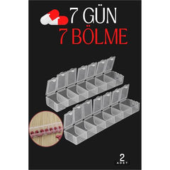 Takaz Global İlaç Takip Kutusu 7 Gün 7 Bölme Fauget Design