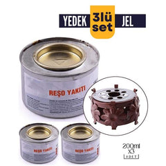 Takaz Global Osmanlı Ocağı 3 ADET Yedek Reşo Jel Yakıtı