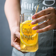 Takaz Global Kare Good Morning Bardak Borosilikat 2 ADET