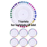 Takaz Global Renkli Başlı Toplu İğne 280 Adet 718609