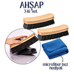 Takaz Global Ayakkabı Fırçası Bezli 3 lü Set