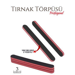 Takaz Global Manikür Pedikür Tırnak Törpüsü 100/180 Grid Profesyonel 3 Adet