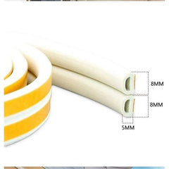 Takaz Global D Tip Kapı Pencere Ses Isı Yalıtım Bandı EPDM Kauçuk 39 Metre