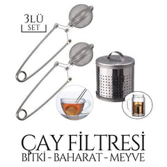 Takaz Global 3 lü Kıskaçlı Bitki Meyve Çay Filtresi Steininger Design