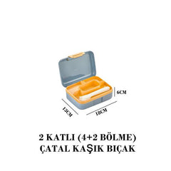 Takaz Global 2 Katlı 6 Bölmeli Yemek Kabı 3 lü Set D.Tessay Design