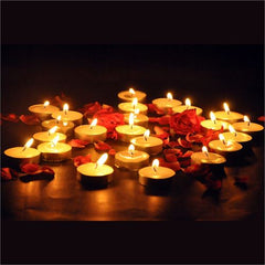 Takaz Global TeaLights Yuvarlak Mum KIRMIZI BEYAZ 50 Lİ SET