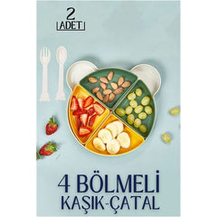Takaz Global 2 SET Çocuk Yemek Tabağı 4 Bölmeli Foscarini Design