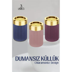 Takaz Global Dumansız Gold Küllük Chiaramonte Design 3 lü Set 719015