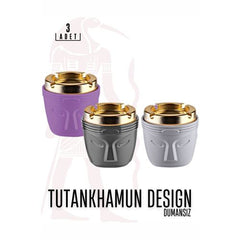 Takaz Global Dumansız Gold Küllük Tutankhamun Design 3 lü Set