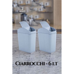 Takaz Global 6 Litre Big Çöp Kovası Ciarrocchi Design 2 li SET