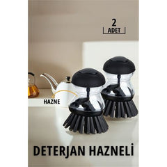 Takaz Global Deterjan Hazneli Bulaşık Fırçası 2 li SET