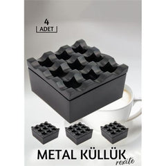 Takaz Global 4 lü Set Metal Kül Tablası Rexite Design