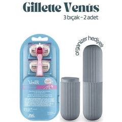 Gillette Venus 3 Bıçaklı 2 Yedek Bayan Banyo Tıraş Bıçağı Özel Kutu Hediyeli Set