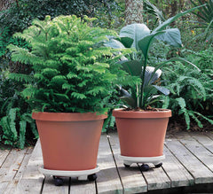 Tekerlekli Saksı Altığı 37 CM Coadura Design Beyaz