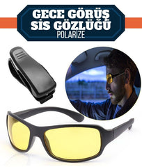 Gece Sürüş ve Sis Gözlüğü  Gözlük Tutucu Hediyeli