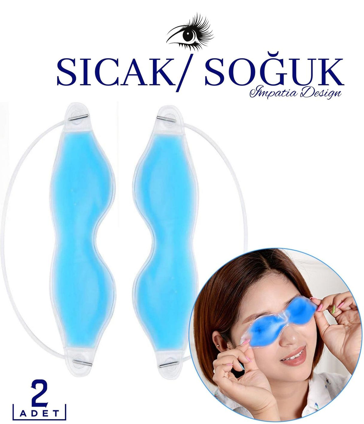 Sıcak Soğuk Jel Göz Bandı 2 Adet