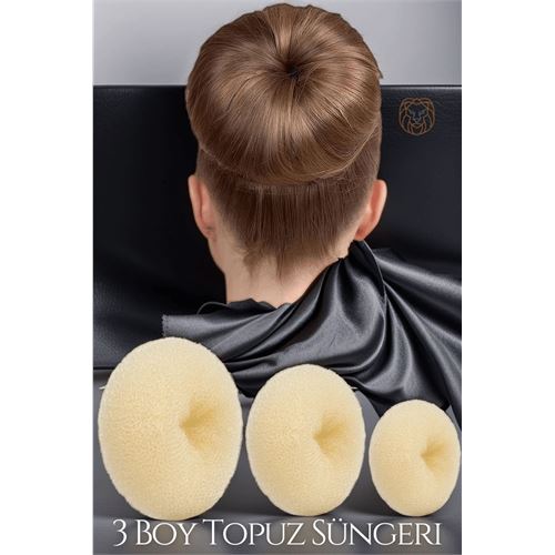 Gold Saç Topuz Süngeri 3 Boy