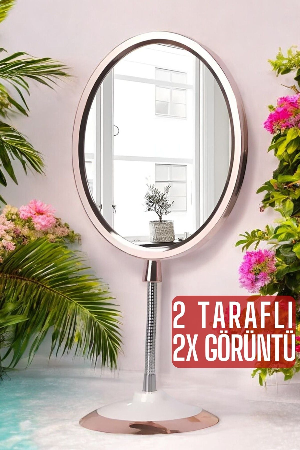 10X Büyüteçli 2 Taraflı Makyaj Aynası 719867