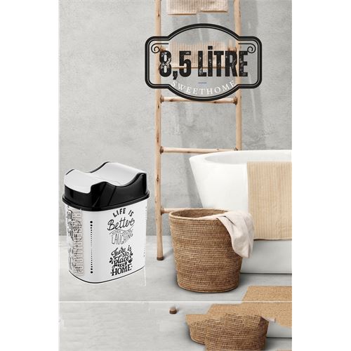 Takaz Global Sweethome White 8.5 Çöp Kovası