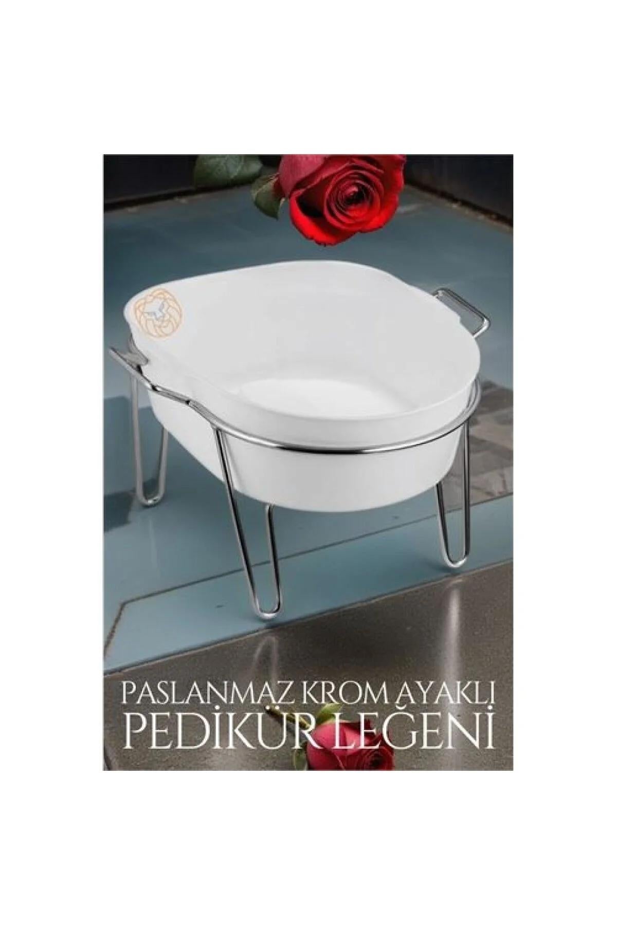 Krom Ayaklı Pedikür Leğeni Beyaz G.gibeau Design 719415