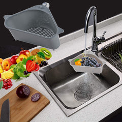 Barazza Üçgen Lavabo Köşe Süzgeçli Organizer GRİ