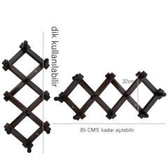10 Pinli Ahşap Akordiyon Askı Paganelli Design 719402