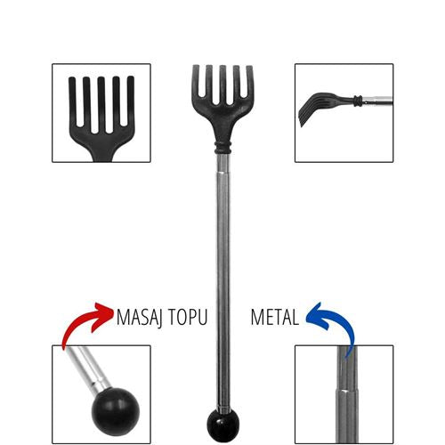 Takaz Global 2 Lİ Hanımeli Metal Sırt Kaşıma Aparatı
