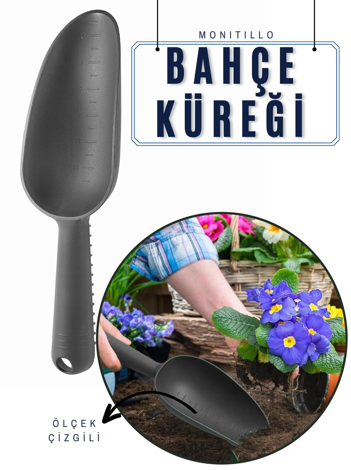 Monitillo Ölçekli Bahçe Gübre Yem Küreği