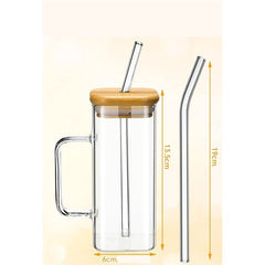 Bambu Kapaklı Kavanoz Bardak 2 ADET 720102