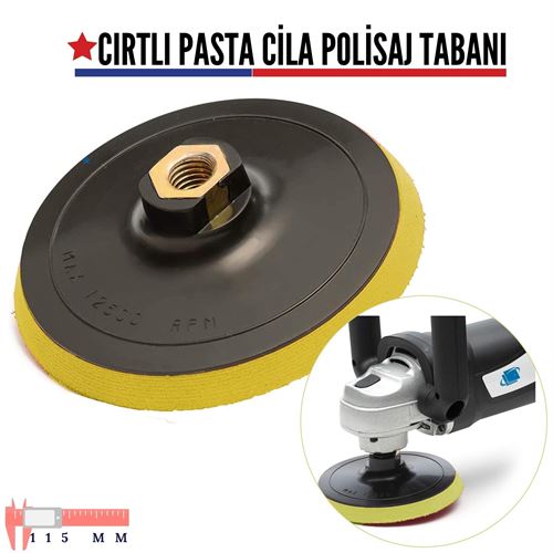 Takaz Global 11.5 cm Çap Cırtlı Pasta Cila Polisaj Tabanı 422392