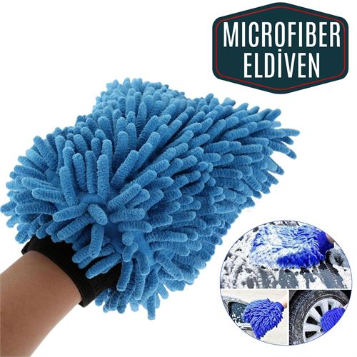 Takaz Global Microfiber Yünlü Oto Yıkama ve Temizlik Eldiveni