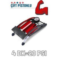 Takaz Global Ayaktan Çift Pistonlu Lastik Şişirme Pompası