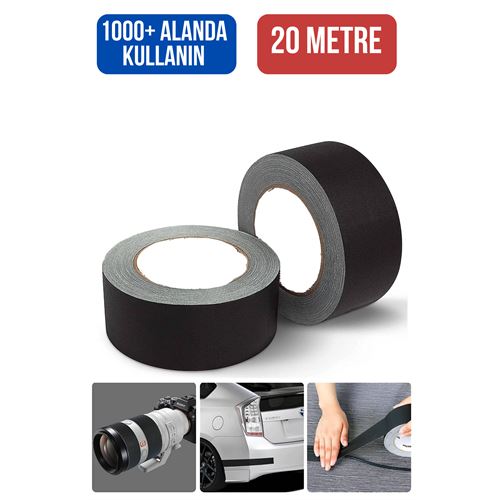 Takaz Global 2 li Paket Siyah Çok Amaçlı Tamir Bantı 48mmx10Mt