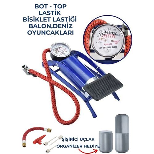 Takaz Global Çok Yönlü Şişirici Ayak Pompası Aparat Seti Hediyeli