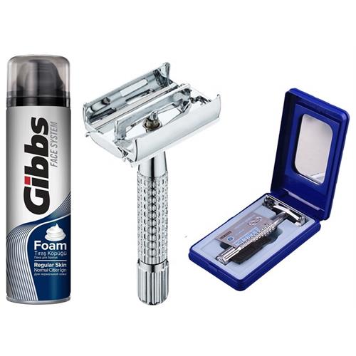Gibbs Regular Skin Tıraş Köpüğü Tıraş Bıçağı Seti