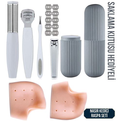 Takaz Global Topuk Bakımı Kesici Pedikür Yumuşatıcı Kutulu Set 714119