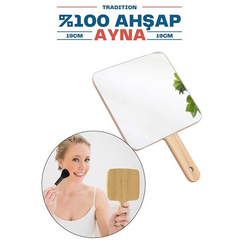 Takaz Global Ahşap El Aynası Tradition Design
