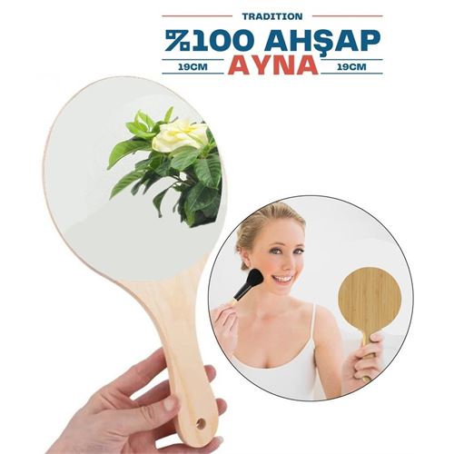 Takaz Global Ahşap El Aynası Tradition Design